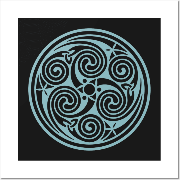 Celtic Spiral - Blue Wall Art by Dysis23A